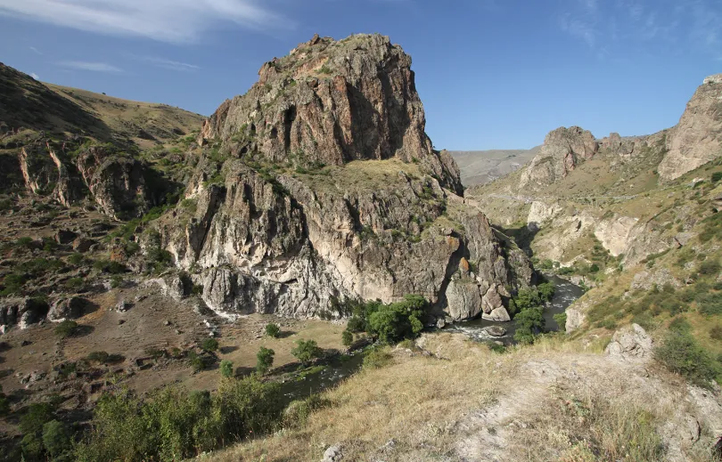 Landschap Vardzia Georgie