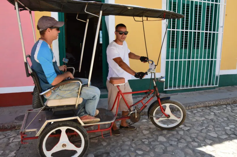 Cuba excursies Trinidad bici-taxi