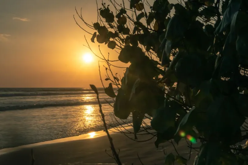 Individuele Panama reis zonsondergang