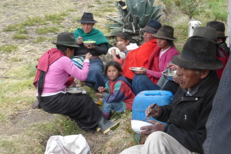 Ecuador vakantie ervaring lokale bevolking lunch