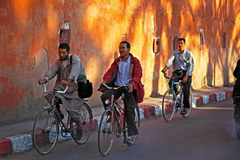 Marokko locals op fiets