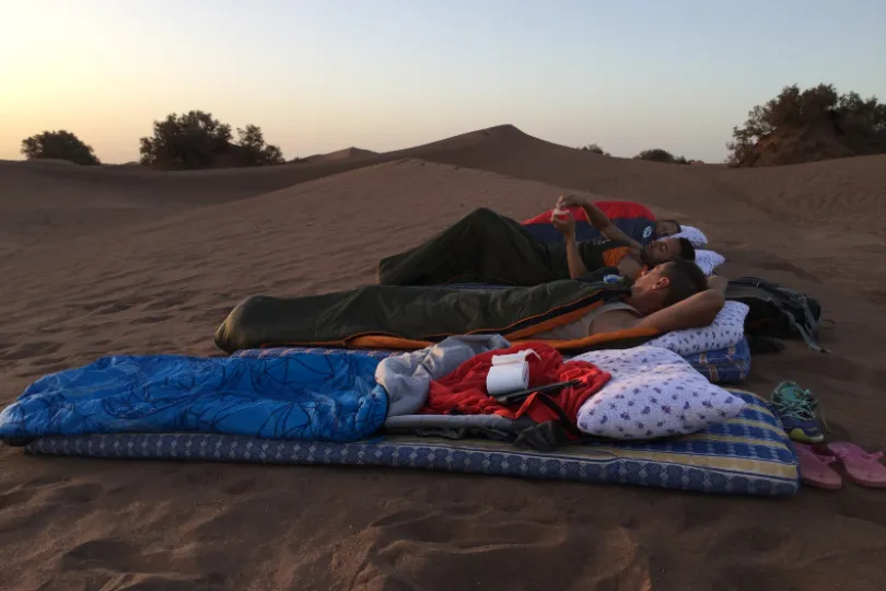 Overnachting in woestijn