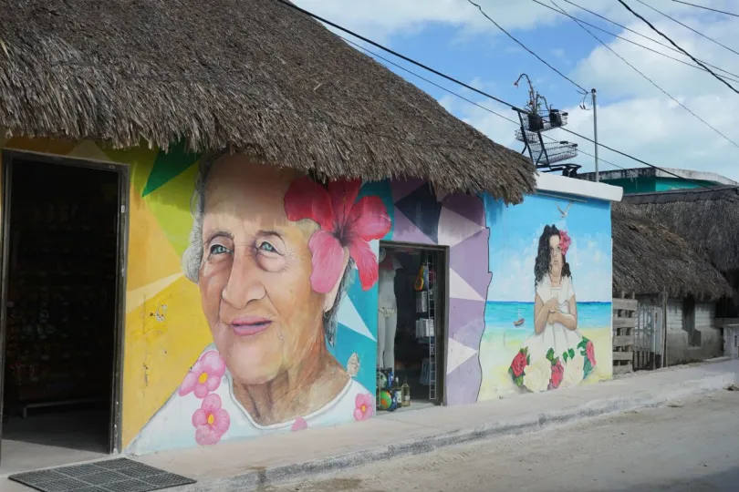 Mexico met kinderen muurschilderingen