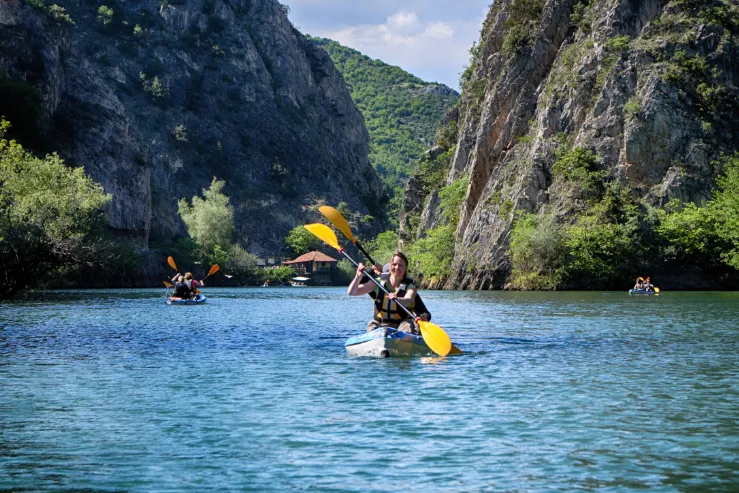 Noord Macedonie kayak Matka kloof