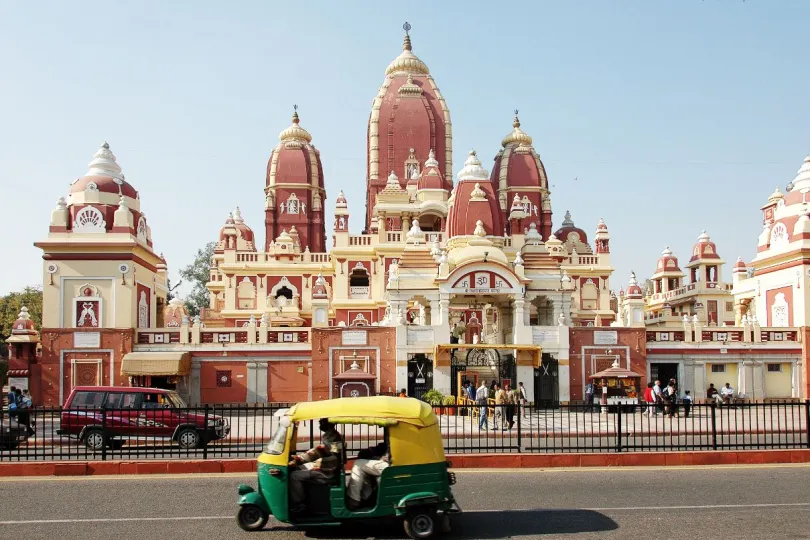 India met kinderen Delhi Lakshmi Naraan Mandir