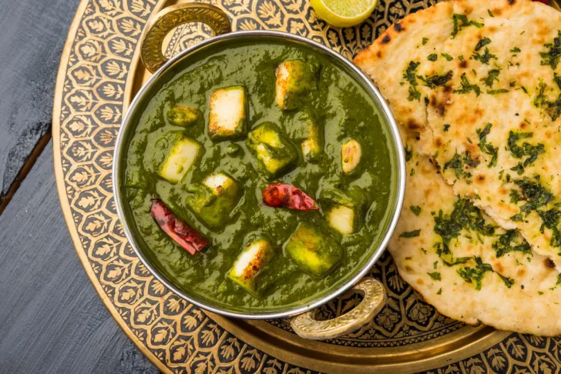Vegetarisch eten India Palak Paneer curry