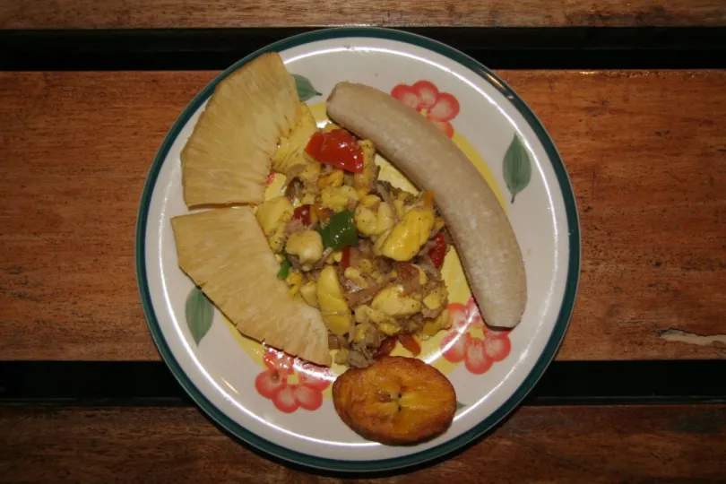 Vegetarisch eten op reis Jamaica