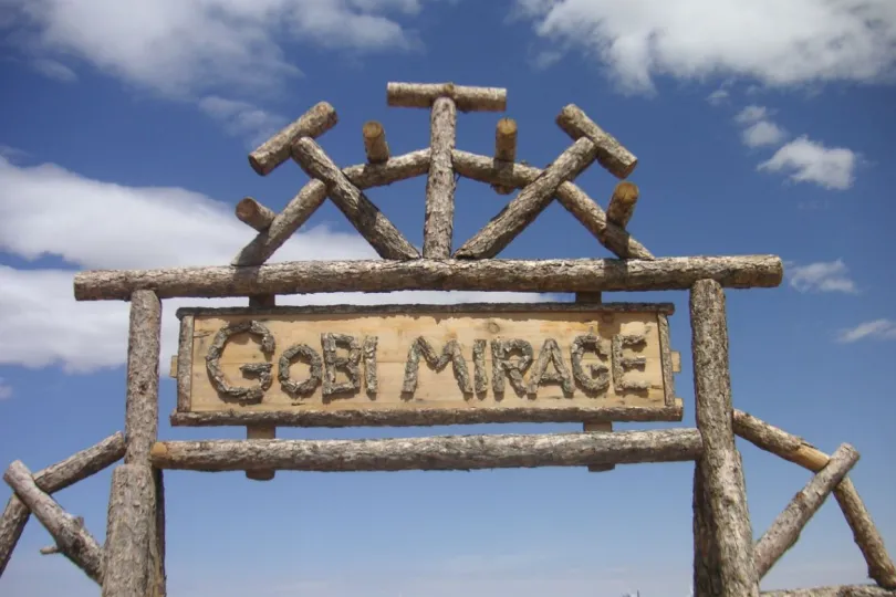 Mongoolse tenten Gobi Mirage gerkamp