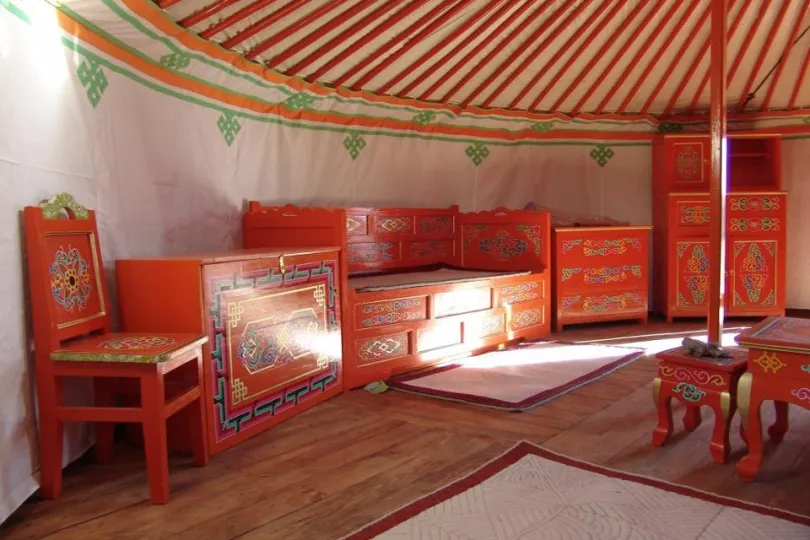 Mongoolse tenten Munkh Tenger gerkamp