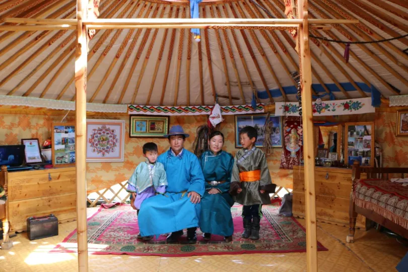Mongoolse tenten nomadenverblijf