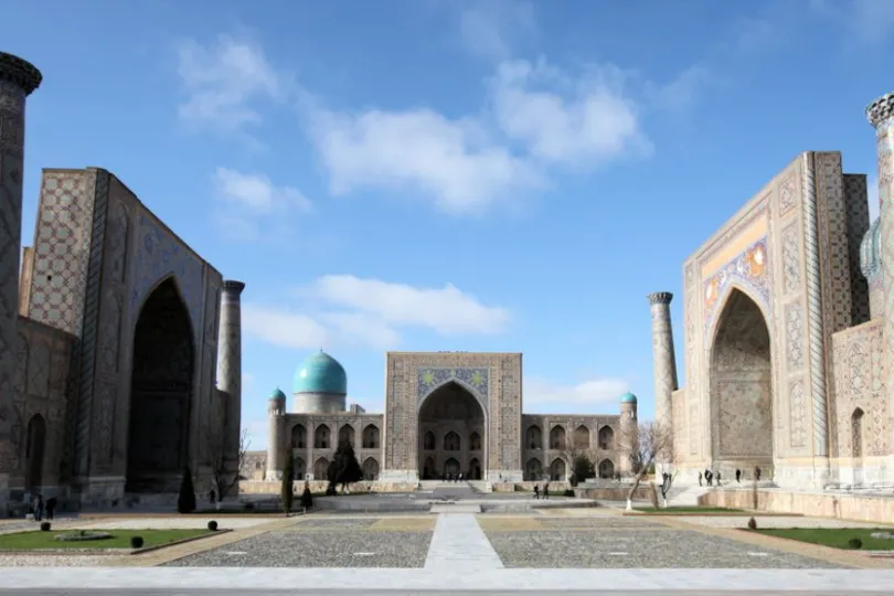 Oezbekistan langs de Zijderoute Registan Samarkand