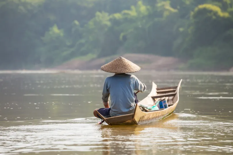 Laos mekong rivier