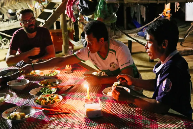 Eten bij de locals in Cambodja