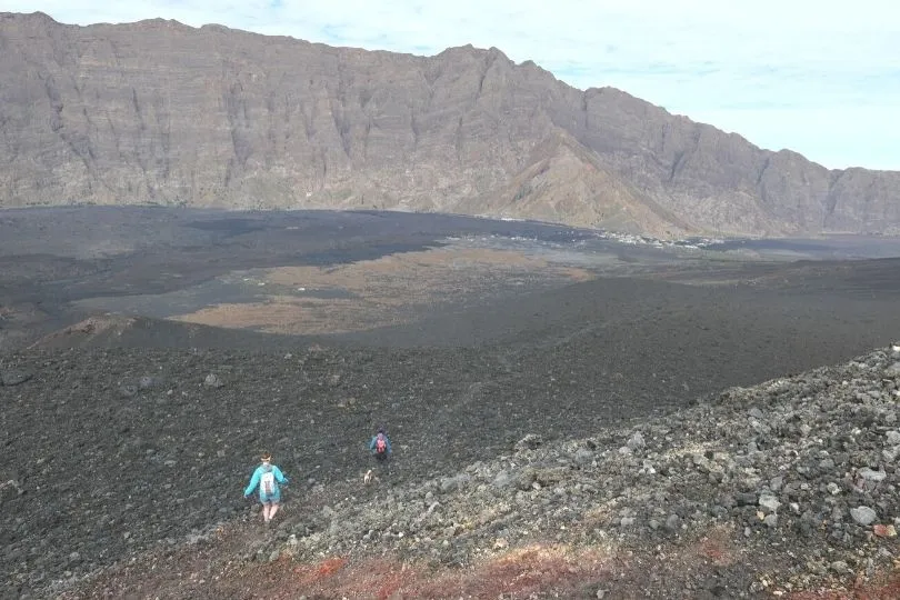Weg zum Dorf vom Pico do Fogo