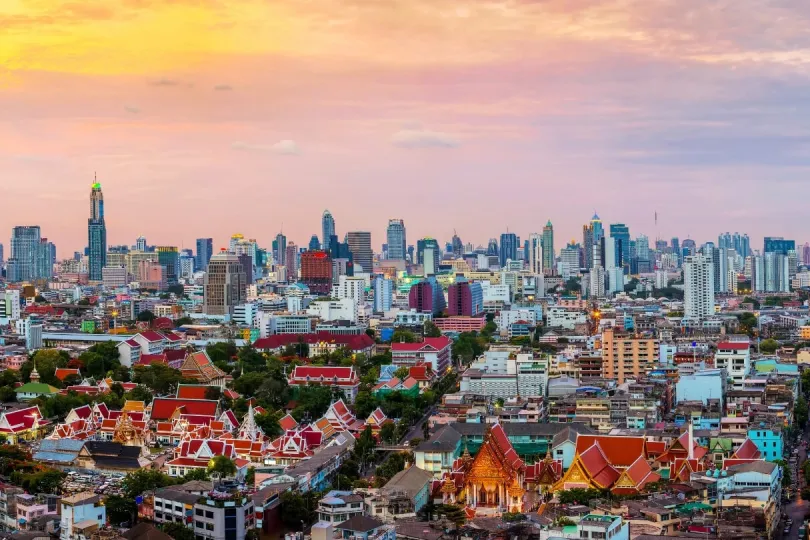 Ausblick auf die Skyline von Bangkok