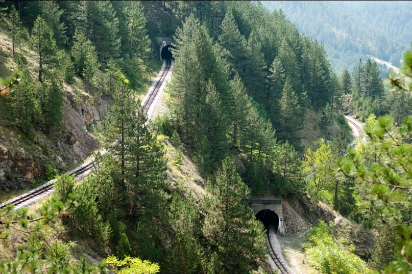 Trein door Servië