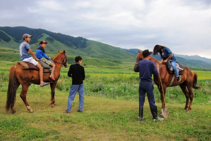 Kirgizië Chong Kemin paarden