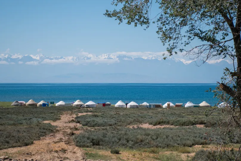 Kirgizië strand