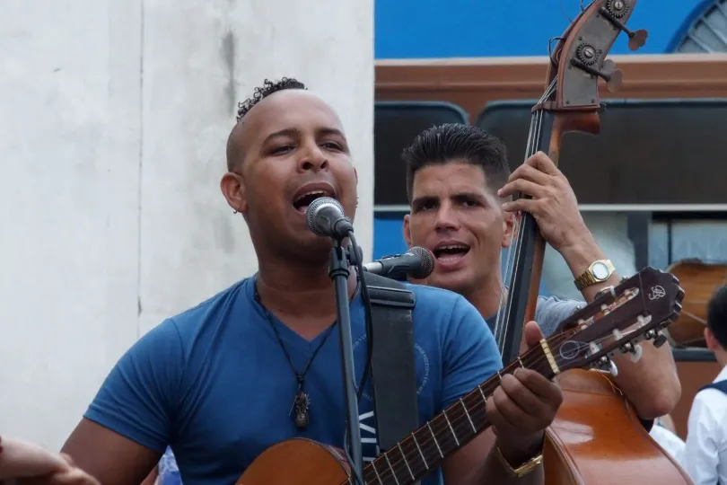 Familiereis Cuba ervaring straatmuzikanten