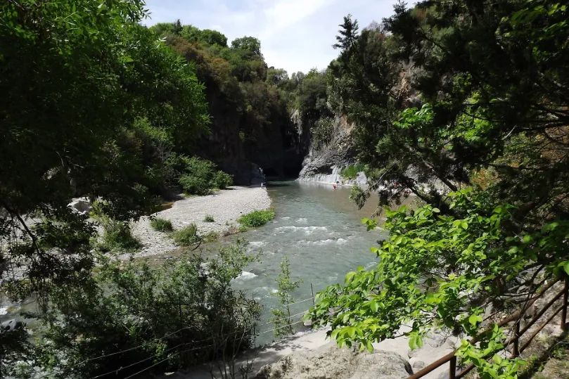 Sicilie natuurreservaat - Alcantara Rivier