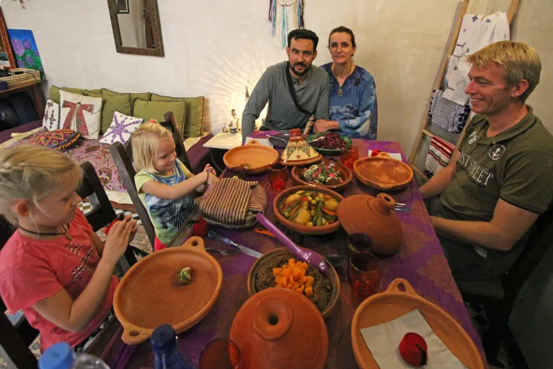 Marokko eten lokale familie