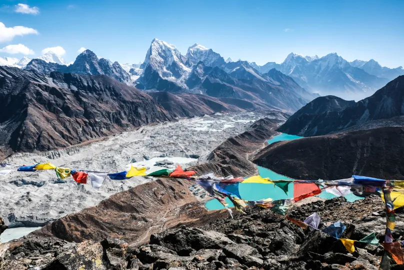 Nepal Himalaya vlaggen