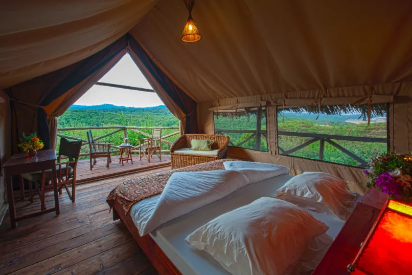 Tanzania tented lodge in Rhotia