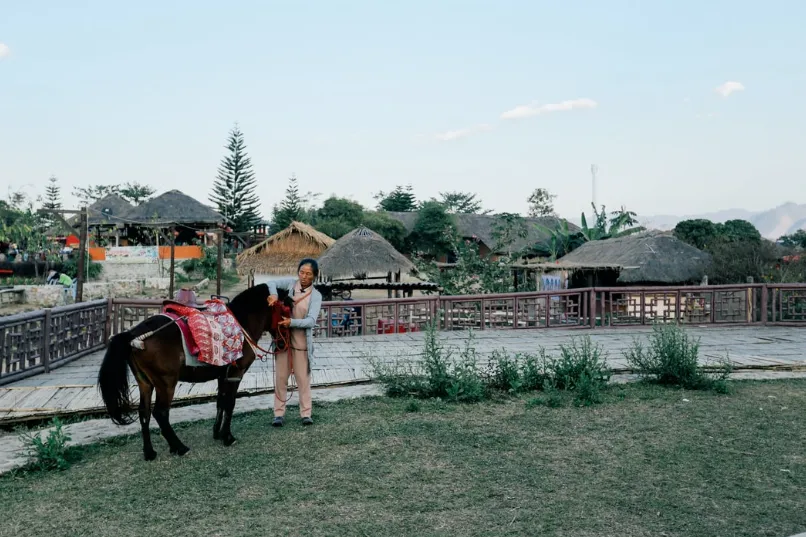 Thailand Pai vrouw pony