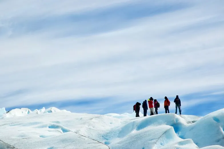 winterlandschap en mensen