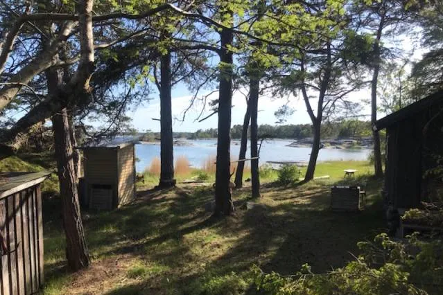 Zweden uitzicht boothuis Utö