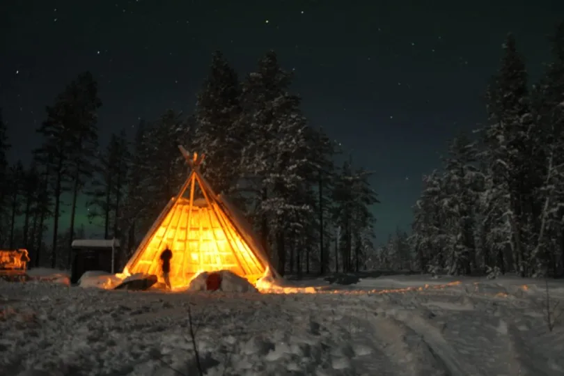 Winterreis Lapland tipi winter