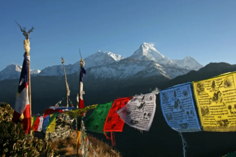 Nepal gebedsvlaggen