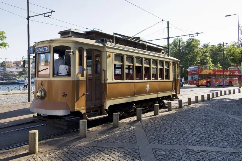 tram in Porto, portugal