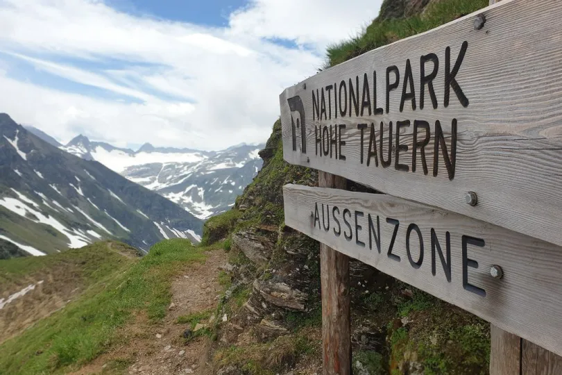 bord bij Nationaal Park Hohe Tauern, Oostenrijk
