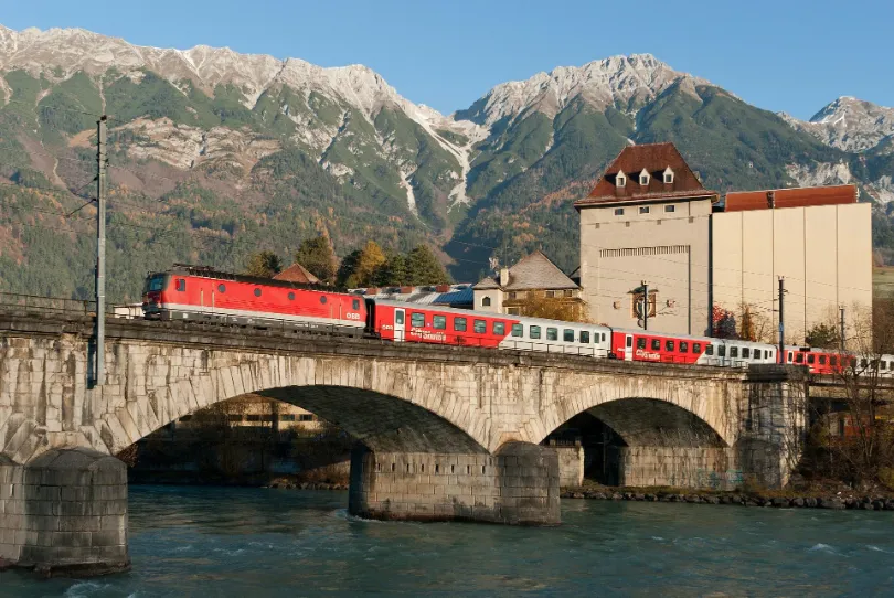 Met de trein reizen door Oostenrijk