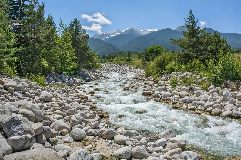 Riviertje in Bansko, Bulgarije