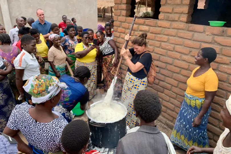 Koken met locals, Malawi