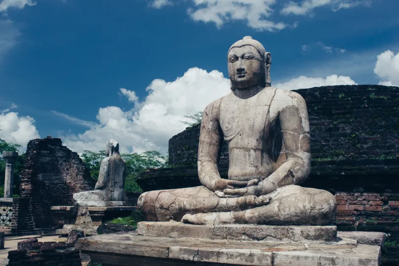 beeld bij Polonnaruwa