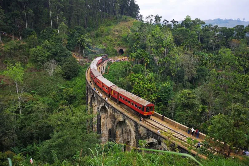 trein door Sri Lanka