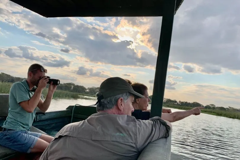 Boat safari in Malawi