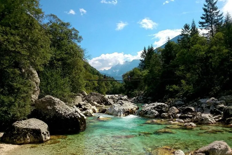 Soca rivier in Slovenië