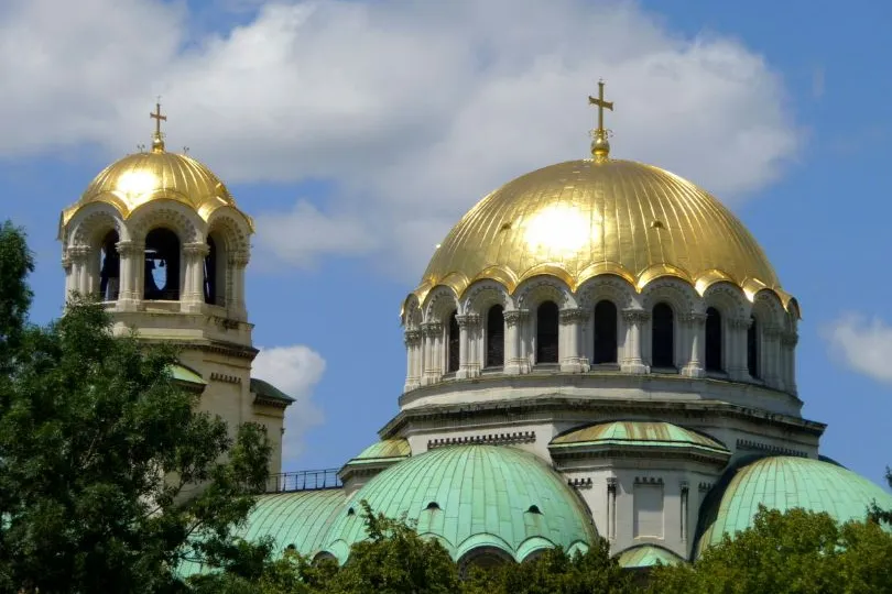 Gebouw met gouden dak in Sofia Bulgarije
