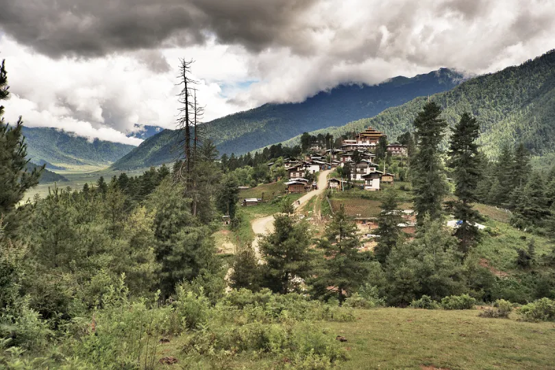 Phobjikha-vallei, Bhutan 