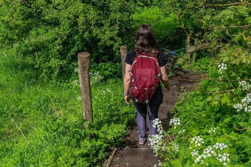 Vrouw wandelt Dutch Mountain Trail