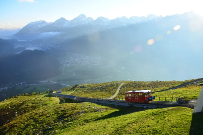 Zwitserland treinreis Muottas Muragl bij St Moritz