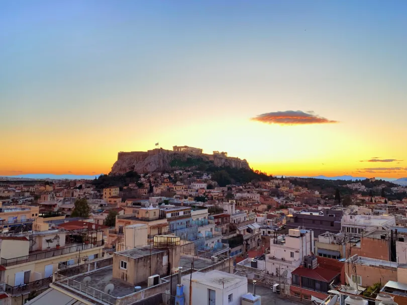 Uitzicht over Athene