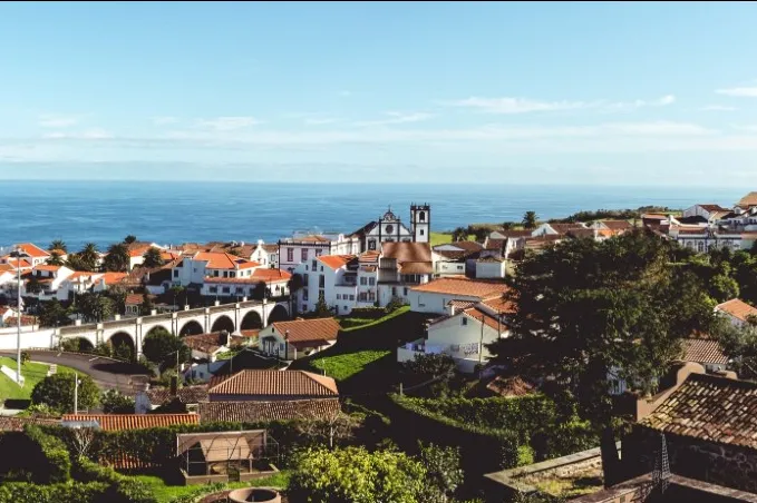 Azoren uitzicht stad