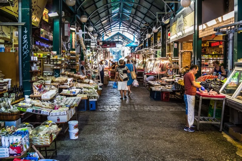 Markt Thessaloniki Griekenland