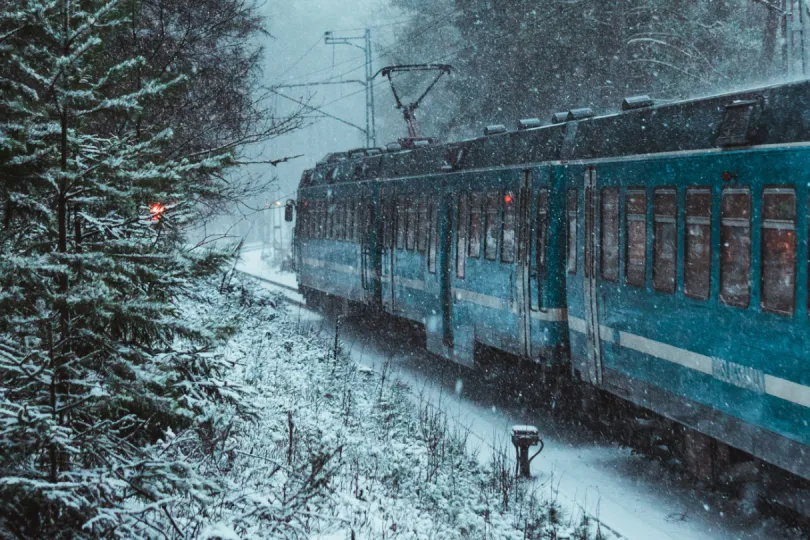 Trein Zweden sneeuw