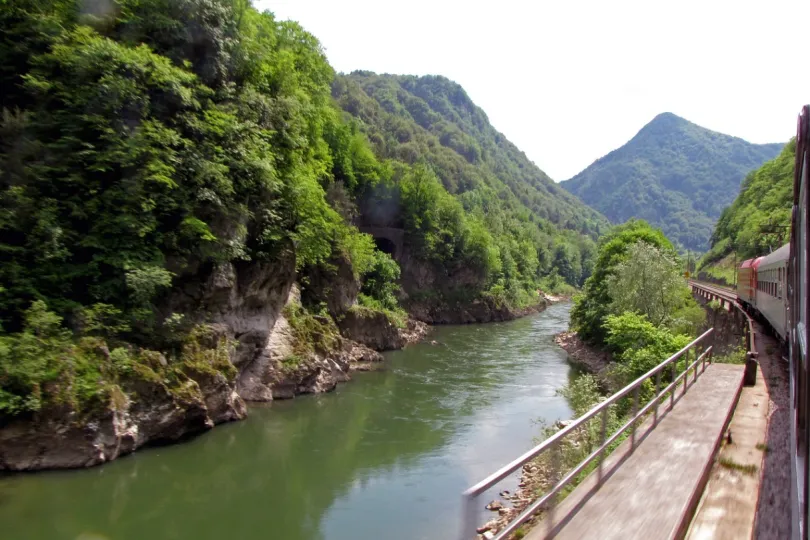 Trein bergen Slovenië